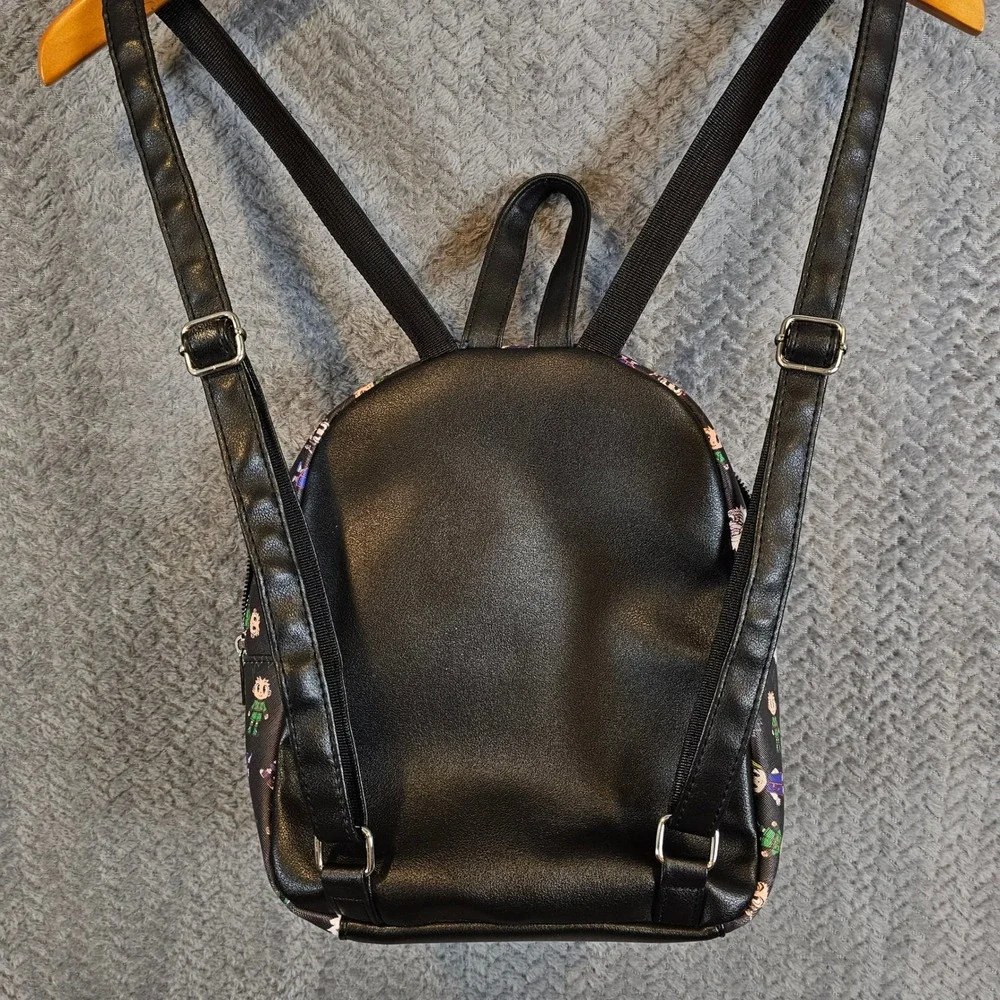 Hunter x Hunter Chibi Character All Over Print Mini Backpack Black Faux Leather - Picture 5 of 5